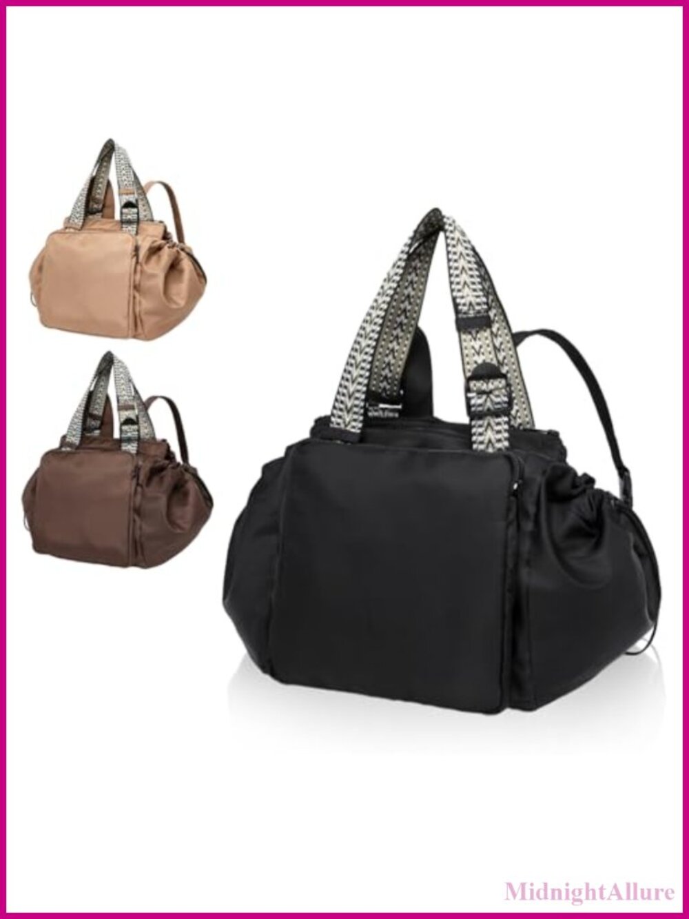 Expandable Unisex Foldable Shoulder Bag Water Repellent Travel Crossbody